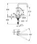 Grohe Eurodisc Cosmopolitan egykaros konyhai csaptelep elfordítható kifolyóval, króm 32259003