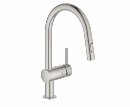 Grohe Minta egykaros konyhai csaptelep elforgatható kifolyócsővel, rozsdamentes acél hatású 32321DC2