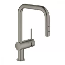   Grohe Minta egykaros konyhai csaptelep kihúzható 2 funkciós fejjel, szálcsiszolt grafit 32322AL2