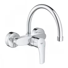   Grohe Eurosmart egykaros konyhai csaptelep, fali szereléssel, elfordítható kifolyóval, króm 32482003