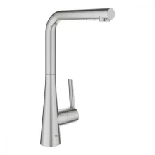   Grohe Zedra egykaros konyhai csaptelep kihúzható kétfunkciós fejjel, rozsdamentes acél hatású 32553DC2