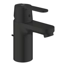 Grohe Get QuickFix S mosdócsaptelep húzórudas lefolyógarnitúrával, matt fekete kivitelben