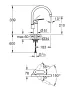 Grohe Eurosmart egykaros konyhai csaptelep elfordítható kifolyóval, króm 33202003