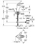 Grohe Eurostyle króm/fehér mosdócsaptelep S-Size 33558LS3