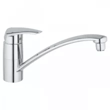   Grohe Eurodisc egykaros konyhai csaptelep alacsony kifolyóval, nyitott rendszerű vízmelegítőhöz, króm 33771001