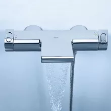   Grohe Grohtherm 2000 termosztátos kádcsaptelep Waterfall kifolyóval, króm 34174001