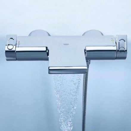 Grohe Grohtherm 2000 termosztátos kádcsaptelep Waterfall kifolyóval, króm 34174001