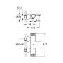 Grohe Grohtherm 2000 termosztátos kádcsaptelep Waterfall kifolyóval, króm 34174001