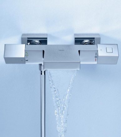 Grohe Grohtherm Cube termosztátos kádcsaptelep Waterfall kifolyással, króm 34497000