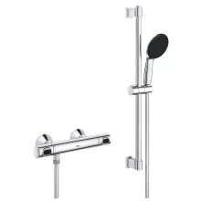   Grohe QuickFix Precision Flow termosztátos zuhanycsaptelep, 600 zuhanysín zuhanyszettel, króm 34800001