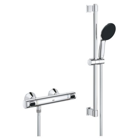 Grohe QuickFix Precision Flow termosztátos zuhanycsaptelep, 600 zuhanysín zuhanyszettel, króm 34800001