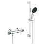 Grohe QuickFix Precision Flow termosztátos zuhanycsaptelep, 600 zuhanysín zuhanyszettel, króm 34800001