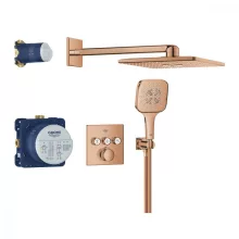   Grohe Grohtherm SmartControl falsík alatti termosztátos zuhanyrendszer, rose arany 34864DA0