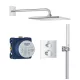 Grohe Grohtherm falsík alatti termosztátos zuhanyrendszer Mono 310 Cube fejzuhannyal, króm 34870000