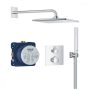 Grohe Grohtherm falsík alatti termosztátos zuhanyrendszer Mono 310 Cube fejzuhannyal, króm 34870000