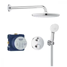   Grohe Grohtherm falsík alatti termosztátos zuhanyrendszer Tempesta 250 fejzuhannyal, króm 34872000