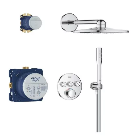 Grohe SmartControl termosztátos zuhanyrendszer precíz vezérléssel króm színben