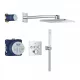 Grohe QuickFix Precision SmartControl termosztátos zuhanyrendszer Vitalio SmartActive 310 Cube fejzuhannyal króm kivitelben