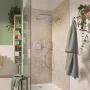 Grohe QuickFix Precision SmartControl termosztátos zuhanyrendszer Vitalio SmartActive 310 Cube fejzuhannyal króm kivitelben