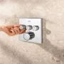 Grohe QuickFix Precision SmartControl termosztátos zuhanyrendszer Vitalio SmartActive 310 Cube fejzuhannyal króm kivitelben