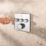 Grohe QuickFix Precision SmartControl termosztátos zuhanyrendszer Vitalio SmartActive 310 Cube fejzuhannyal króm kivitelben