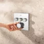 Grohe QuickFix Precision SmartControl termosztátos zuhanyrendszer Vitalio SmartActive 310 Cube fejzuhannyal króm kivitelben