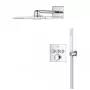 Grohe QuickFix Precision SmartControl termosztátos zuhanyrendszer Vitalio SmartActive 310 Cube fejzuhannyal króm kivitelben