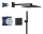 Grohe QuickFix Precision SmartControl termosztátos zuhanyrendszer matt fekete kivitelben
