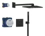 Grohe QuickFix Precision SmartControl termosztátos zuhanyrendszer matt fekete kivitelben