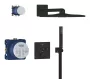 Grohe QuickFix Precision SmartControl termosztátos zuhanyrendszer matt fekete kivitelben