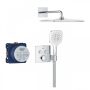 Grohe QuickFix Precision SmartControl Termosztátos zuhanyrendszer Vitalio Rain Mono 310 Cube fejzuhannyal, króm 34876000