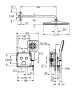 Grohe QuickFix Precision SmartControl Termosztátos zuhanyrendszer Vitalio Rain Mono 310 Cube fejzuhannyal, króm 34876000