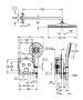 Grohe QuickFix Precision SmartControl Termosztátos zuhanyrendszer Vitalio Rain Mono 310 fejzuhannyal, króm 34877000