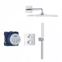 Grohe Precision Thermostat rejtett zuhanyrendszer Vitalio Rain Mono 310 Cube fejzuhannyal króm