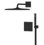 Grohe QuickFix Precision Thermostat rejtett zuhanyrendszer Vitalio Rain Mono 310 Cube fejzuhannyal matt fekete