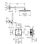 Grohe QuickFix Precision Thermostat rejtett zuhanyrendszer Vitalio Rain Mono 310 Cube fejzuhannyal matt fekete
