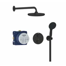   Grohe Precision Thermostat falsík alatti zuhanyrendszer Vitalio Start 250 fejzuhannyal, matt fekete 348832430