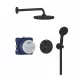 Grohe Precision Thermostat falsík alatti zuhanyrendszer Vitalio Start 250 fejzuhannyal, matt fekete 348832430