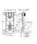 Grohe Rapid SL WC-tartály szerelőkeret 1,13 m-es beépítési magassággal, tengelyes beépítés 38588001