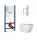 Grohe Rapid SL fali WC szett Artist rövidített keret nélküli WC csészével és Skate Cosmopolitan fehér nyomólappal