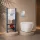Grohe Rapid SL fali WC szett Karag Milos Rimless WC csészével ülőkével és króm nyomólappal