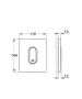 Grohe Arena Cosmopolitan vizelde nyomólap, alpin fehér 38857SH0