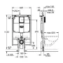 Grohe Rapid SL szerelőkeret fali WC-hez vékony, 80mm-es tartállyal 38994000