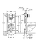 Grohe Solido Compact 4 az 1-ben WC szett tartállyal, fali WC-vel és fehér nyomólappal