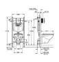 Grohe Solido Compact 4 az 1-ben WC szett tartállyal, fali WC-vel és fehér nyomólappal