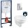Grohe Bau Ceramic fali WC - Beépíthető WC tartállyal Szettben 39192000 - szerelőelem,WC csésze, ülőke, króm nyomólap