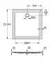 Grohe akril zuhanytálca 1000x1000 mm, alpin fehér 39300000