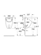 Grohe Bau Ceramic vizelde hátsó bekötéssel, fehér 39438000 QuickFix