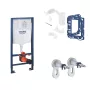 Grohe Rapid SL 6 az 1-ben WC-szett matt króm nyomólappal és zajcsillapítóval