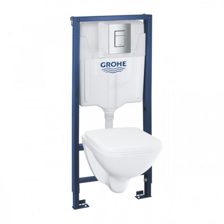 Grohe QuickFix Solido 4 az 1-ben WC-szett tartállyal, fali WC-vel, rögzítőidommal, nyomólappal 39467000